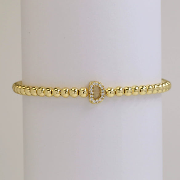 Bracelet Copper Electroplated With Letters Numbers Text