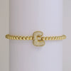 Bracelet Copper Electroplating Letters Numbers Text Beaded Rope Women's