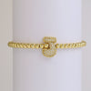 Bracelet Copper Electroplating Letters Numbers Text Beaded Rope Women's