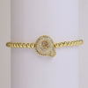 Bracelet Copper Electroplating Letters Numbers Text Beaded Rope Women's