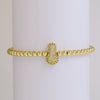 Bracelet Copper Electroplating Letters Numbers Text Beaded Rope Women's