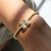 Bracelet Copper Electroplating Letters Numbers Text Beaded Rope Women's