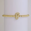 Bracelet Copper Electroplating Letters Numbers Text Beaded Rope Women's