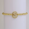 Bracelet Copper Electroplating Letters Numbers Text Beaded Rope Women's