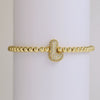 Bracelet Copper Electroplating Letters Numbers Text Beaded Rope Women's