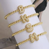 Bracelet Copper Electroplating Letters Numbers Text Beaded Rope Women's