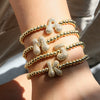 Bracelet Copper Electroplating Letters Numbers Text Beaded Rope Women's