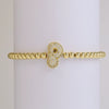 Bracelet Copper Electroplating Letters Numbers Text Beaded Rope Women's