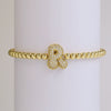 Bracelet Copper Electroplating Letters Numbers Text Beaded Rope Women's