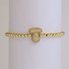 Bracelet Copper Electroplating Letters Numbers Text Beaded Rope Women's