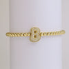 Bracelet Copper Electroplating Letters Numbers Text Beaded Rope Women's
