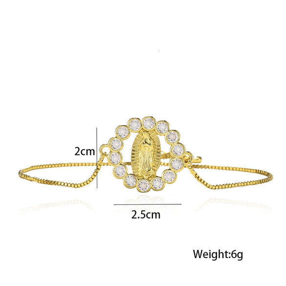 Bracelet Copper Geometric Microinlay For Women
