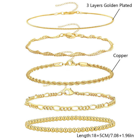 Bracelet Copper Geometric Minimalist Electroplated Jewelry Unisex