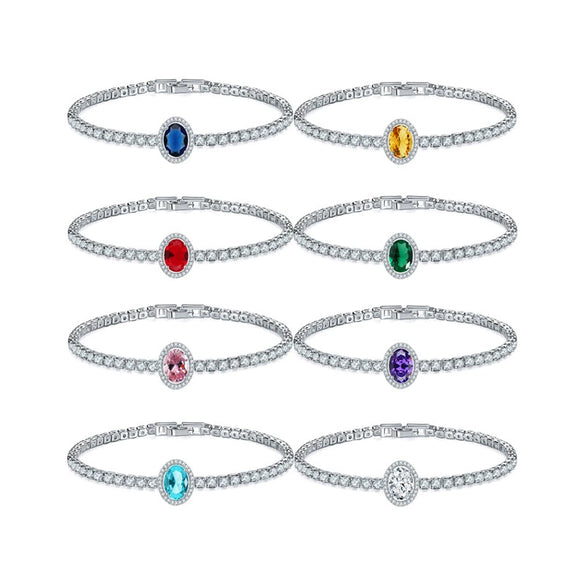 Bracelet Copper Glass Geometric Natural Style Micropaved Zircon Hand Jewelry