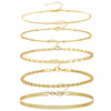 Bracelet Copper Gold Plated Geometric Twist Multilayer Chain Unisex