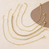 Bracelet Copper Gold Plated Geometric Twist Multilayer Chain Unisex