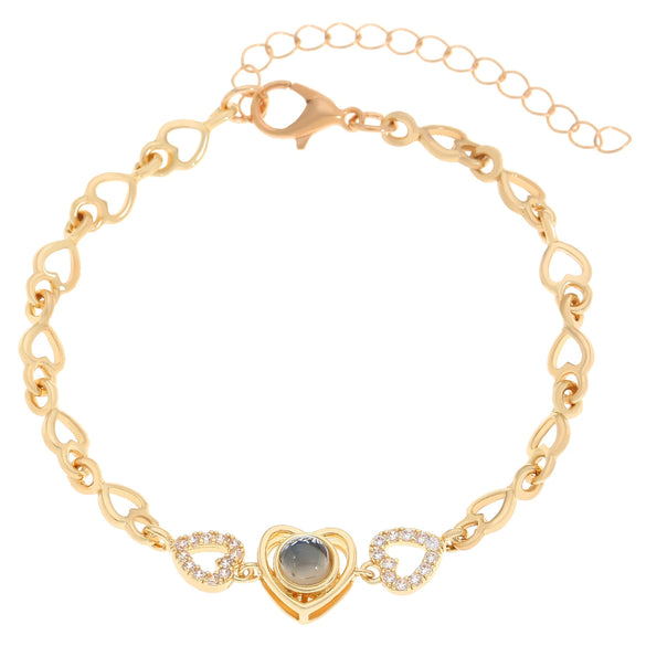 Bracelet Copper Heart Shape Geometric Electroplating Fashionable
