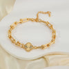 Bracelet Copper Heart Shape Geometric Leaf Inlaid Zirconium Electroplating Women