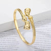 Bracelet Copper Hip Hop Style Egyptian Pharaoh Head Hook Electroplated