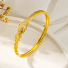 Bracelet Copper Inlaid Zircon Leopard Style Electroplated