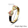Bracelet Copper Light Luxury Animals Black Panther Electroplated Microinlaid Zircon