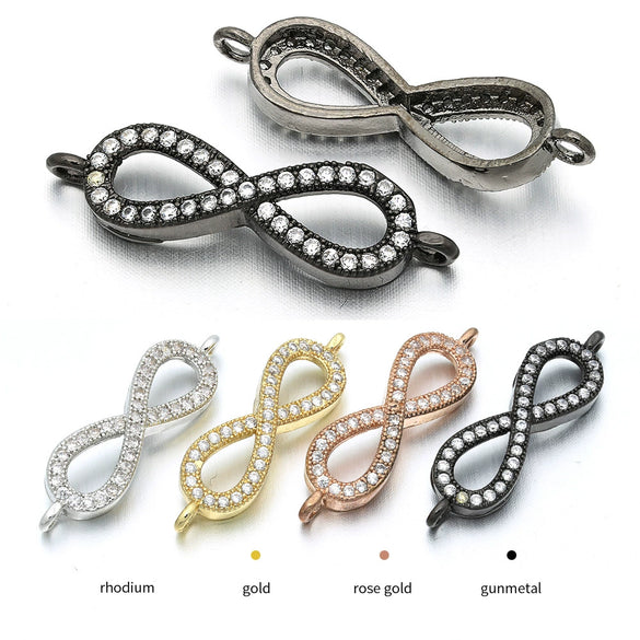 Bracelet Copper Micro Inlay Eight Characters Pattern Electroplating Accessories