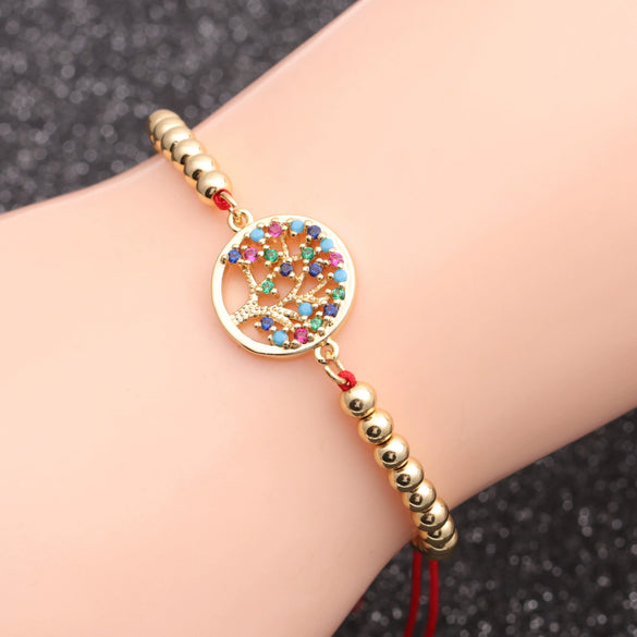 Bracelet Copper Microinlaid Zircon Animal Zodiac Handmade