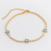 Bracelet Copper Multicolor Fivepetal Flower Zircon Inlaid Fashion Women's