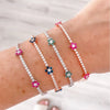 Bracelet Copper Multicolor Fivepetal Flower Zircon Inlaid Fashion Women's
