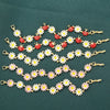Bracelet Copper Oil Dripping Small Daisy Petal Animal Zodiac Flower Style For Women