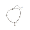 Bracelet Copper Plastic Zirconia Rhombus Flower Design