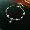 Bracelet Copper Plastic Zirconia Rhombus Flower Design