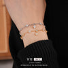 Bracelet Copper Plastic Zirconia Rhombus Flower Design