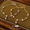 Bracelet Copper Plastic Zirconia Rhombus Flower Design