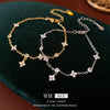 Bracelet Copper Plastic Zirconia Rhombus Flower Design
