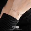 Bracelet Copper Plastic Zirconia Rhombus Flower Design