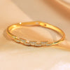 Bracelet Copper Real Gold Electroplated Cross Semicircle Diamond Light Luxury Geometric Design