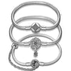 Bracelet Copper Silver Plated Snake Bone Chain Star Moon Snowflake Fortune Bead Original Design Electroplated