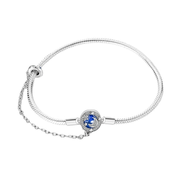 Bracelet Copper Silver Plated Snake Bone Chain Star Moon Snowflake Fortune Bead Original Design Electroplated