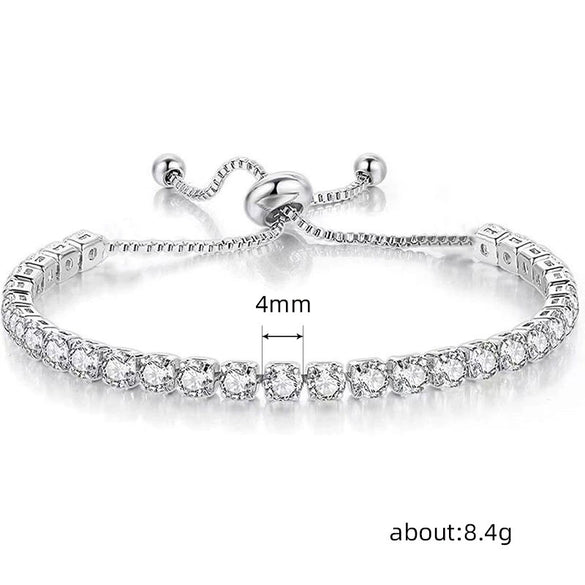 Bracelet Copper Zirconia Fashion Geometric Jewelry