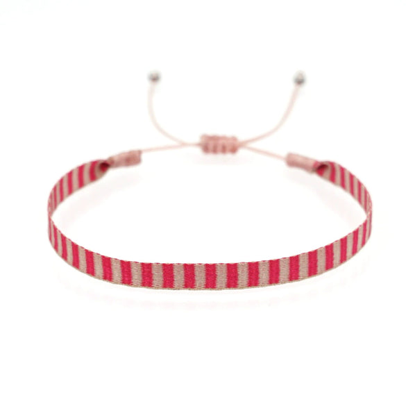 Bracelet Cord Handwoven With Letters Numbers Text Pattern For Women