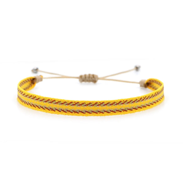 Bracelet Cord Handwoven With Letters Numbers Text Pattern For Women