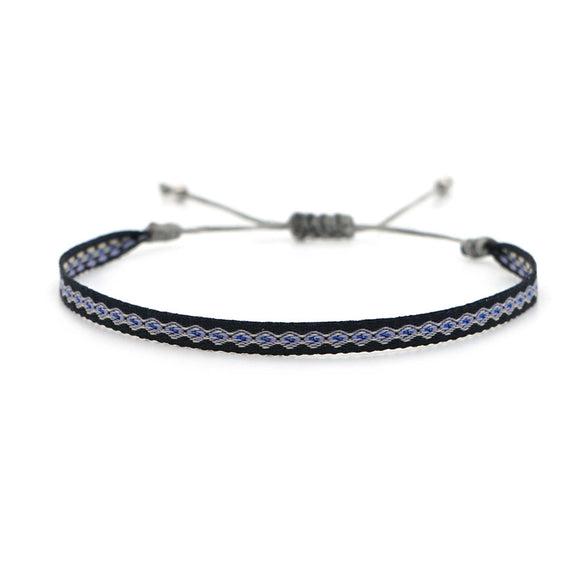 Bracelet Cord Handwoven With Letters Numbers Text Pattern For Women