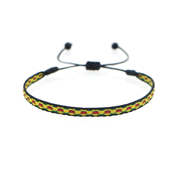Bracelet Cord Handwoven With Letters Numbers Text Pattern For Women