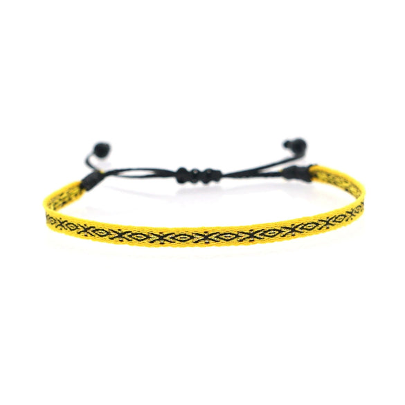 Bracelet Cord Handwoven With Letters Numbers Text Pattern For Women