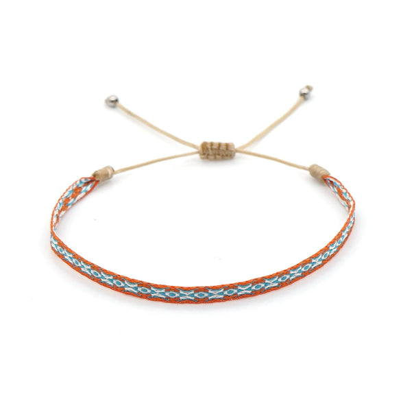 Bracelet Cord Handwoven With Letters Numbers Text Pattern For Women