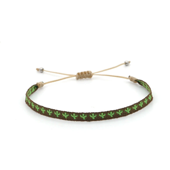 Bracelet Cord Handwoven With Letters Numbers Text Pattern For Women