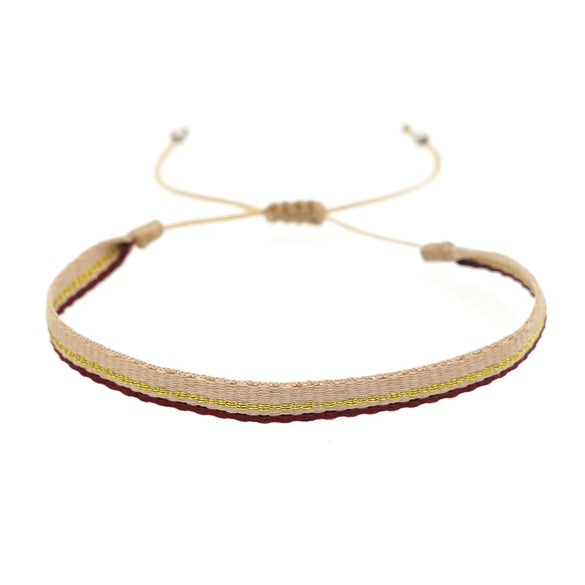 Bracelet Cord Handwoven With Letters Numbers Text Pattern For Women