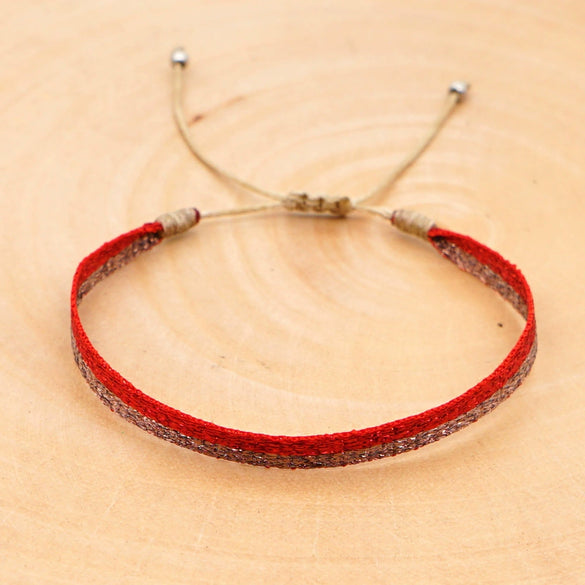 Bracelet Cord Handwoven With Letters Numbers Text Pattern For Women