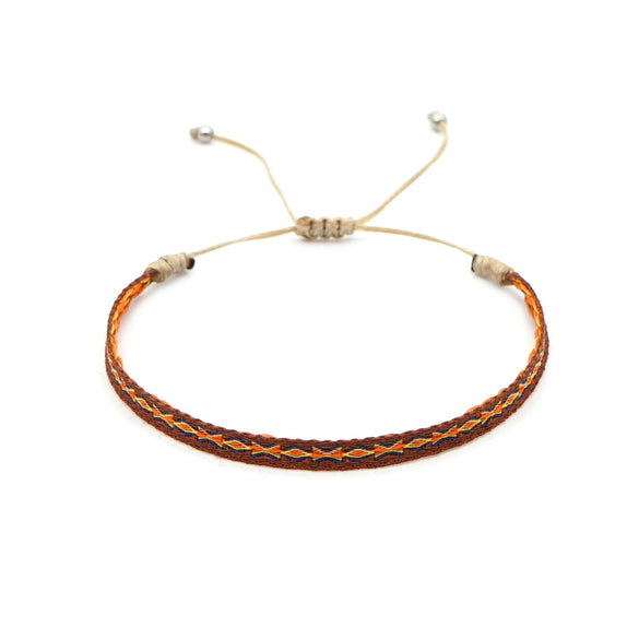 Bracelet Cord Handwoven With Letters Numbers Text Pattern For Women